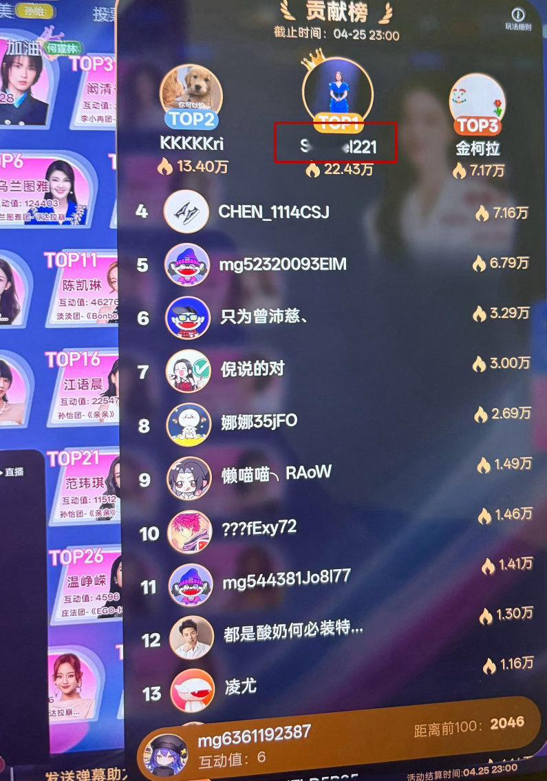 阚清子老公是她的榜一大哥在《乘风2026》的观众互动打榜环节，阚清子的丈夫（网传