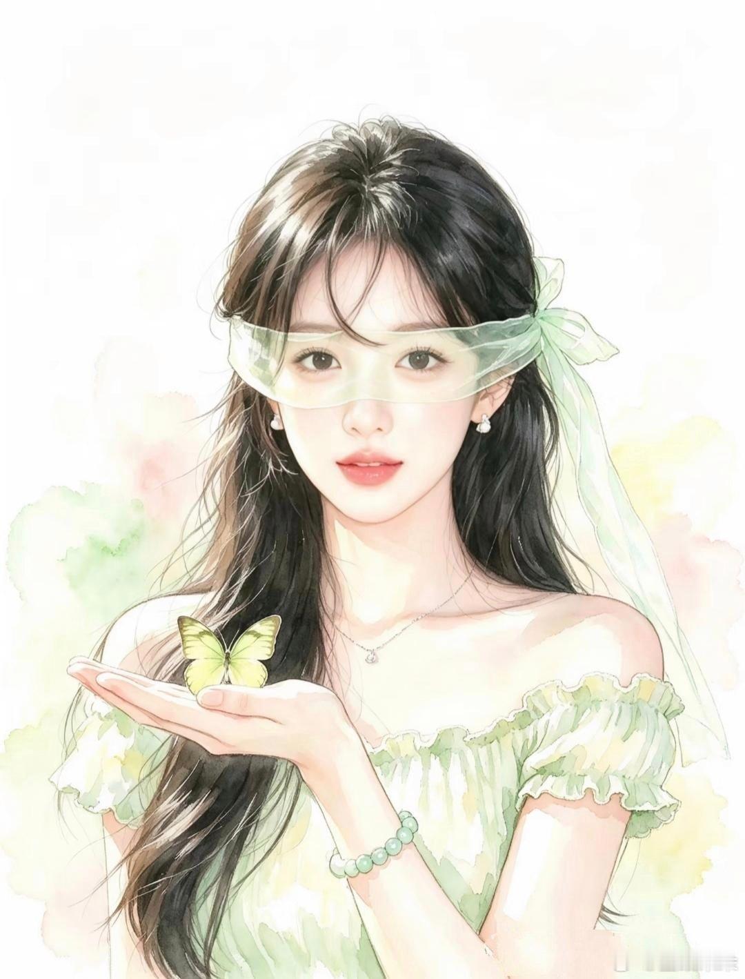 手绘女生精致头像壁纸 