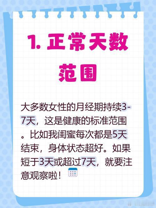 月经3天和月经7天哪一个更健康别再纠结天数了！月经3天和7天，只要一直都是这个节