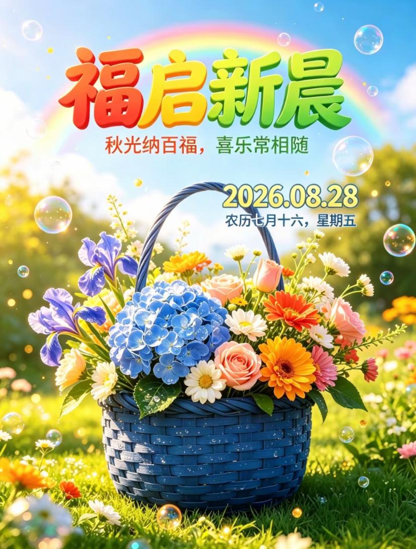 [福]2026./8月28日，清风漫送百般祥日常生活福运长[福]

🍁🌅秋光