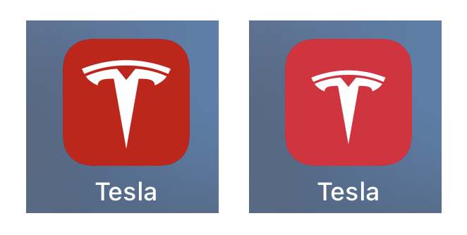 App#特斯拉logo# 扁粉了？左旧，右新 ​​​