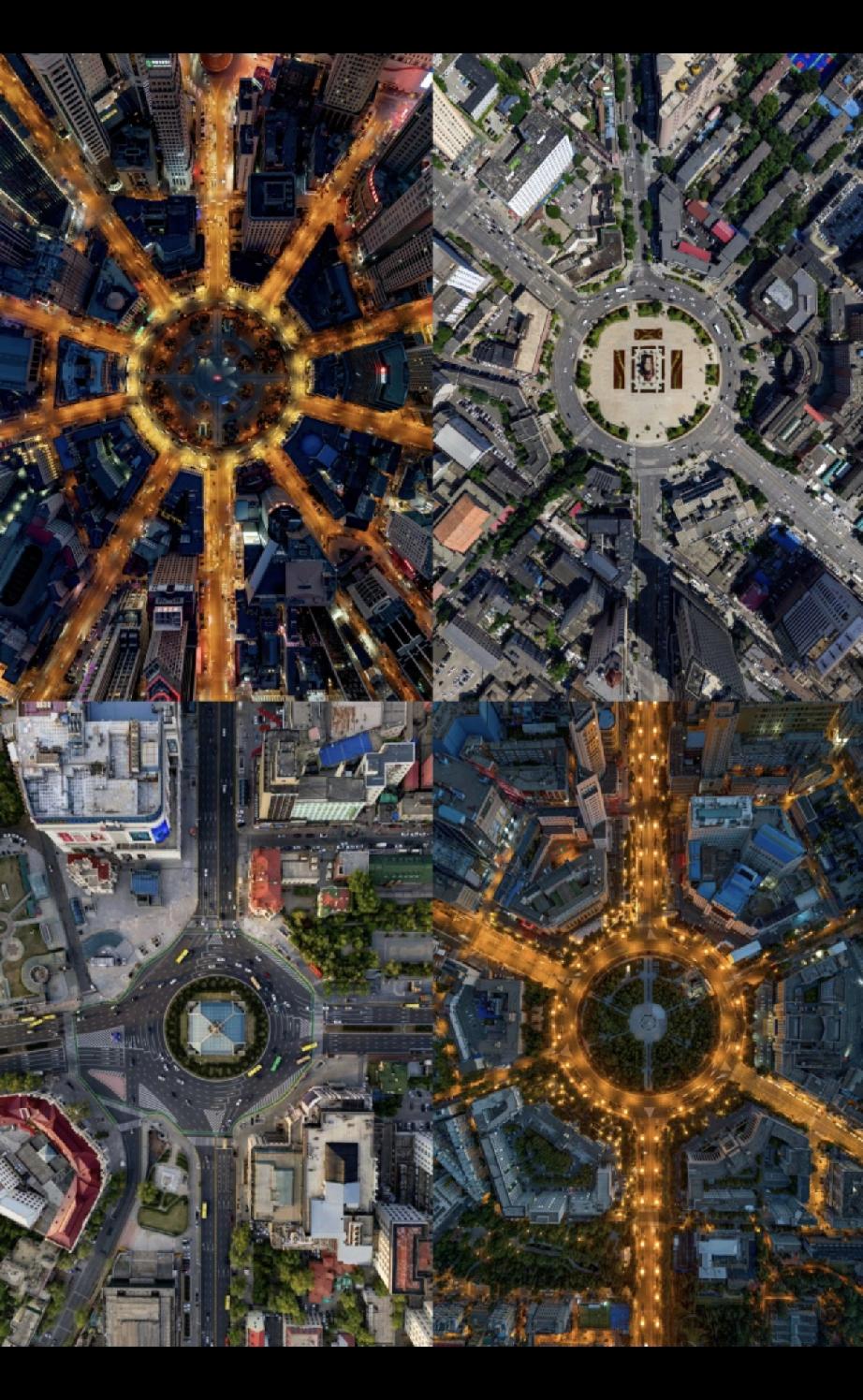 上世纪初东北几乎都是这样的转盘，漂亮吗？

当初出现的这种转盘广场是因为红绿灯技