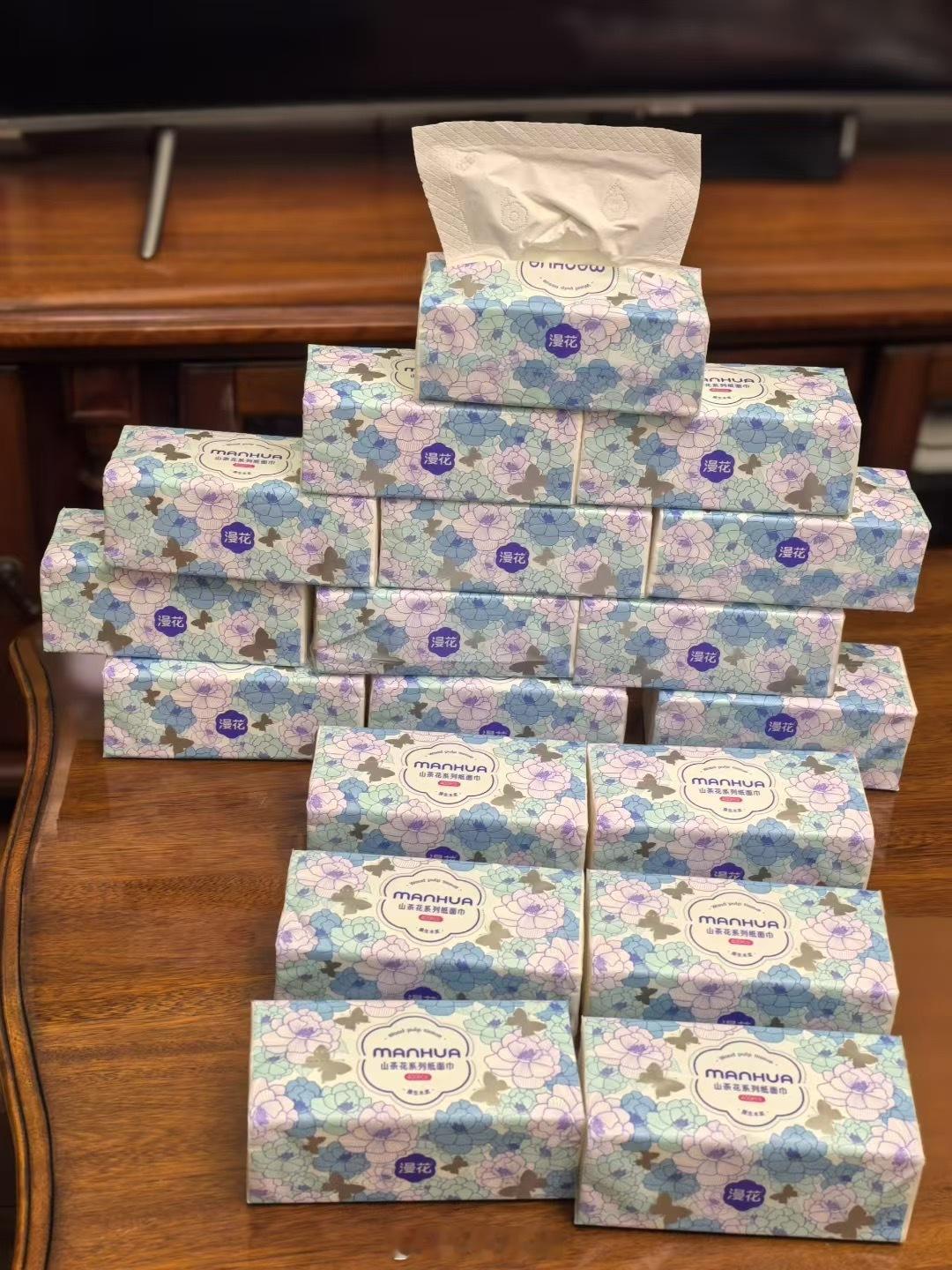 大羊毛速度薅！！漫花山茶花系列抽纸巾💰26.9/400张*18包我把🔗放在评