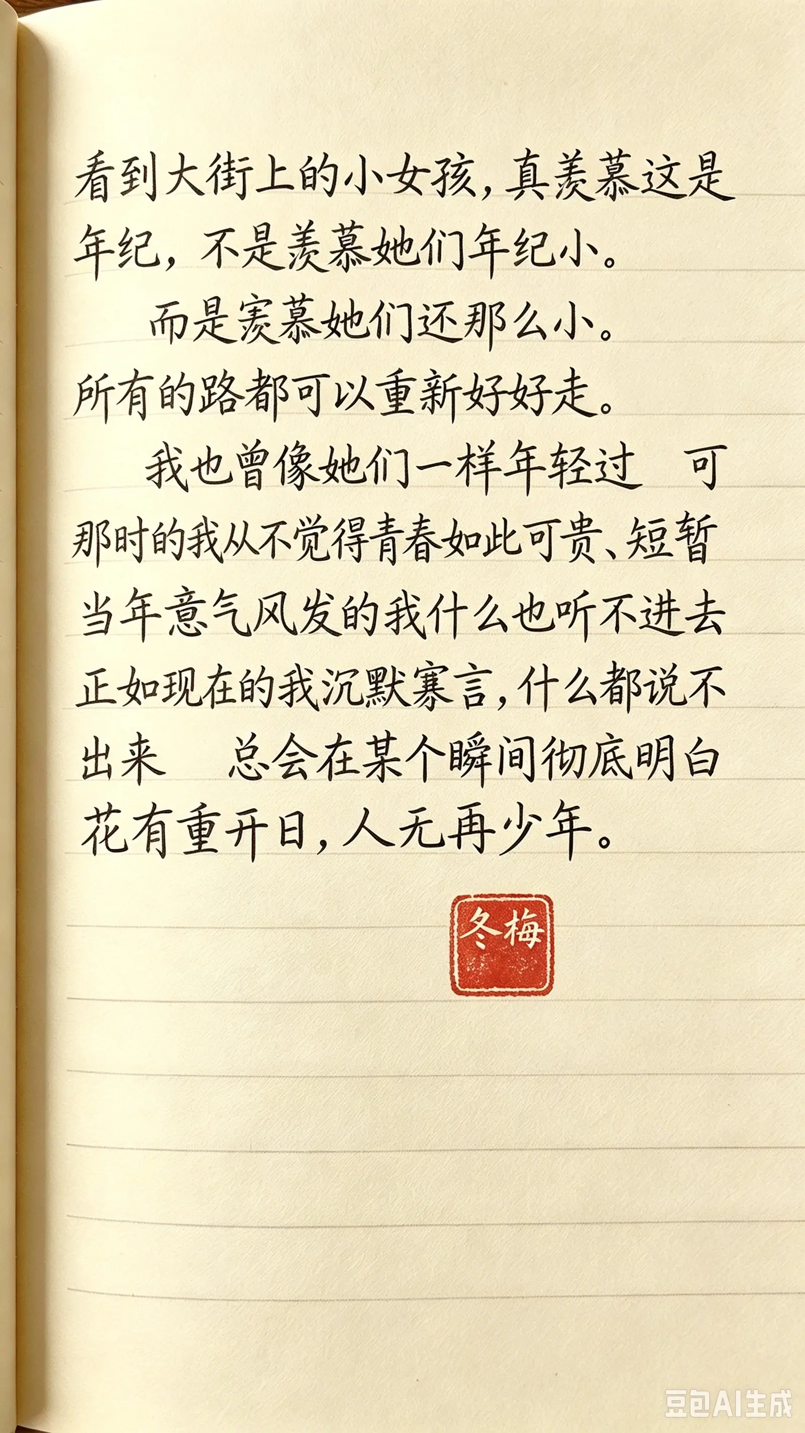 路过时看到小女孩，突然懂了人无再少年。今天走在街上，看到几个蹦蹦跳跳的...