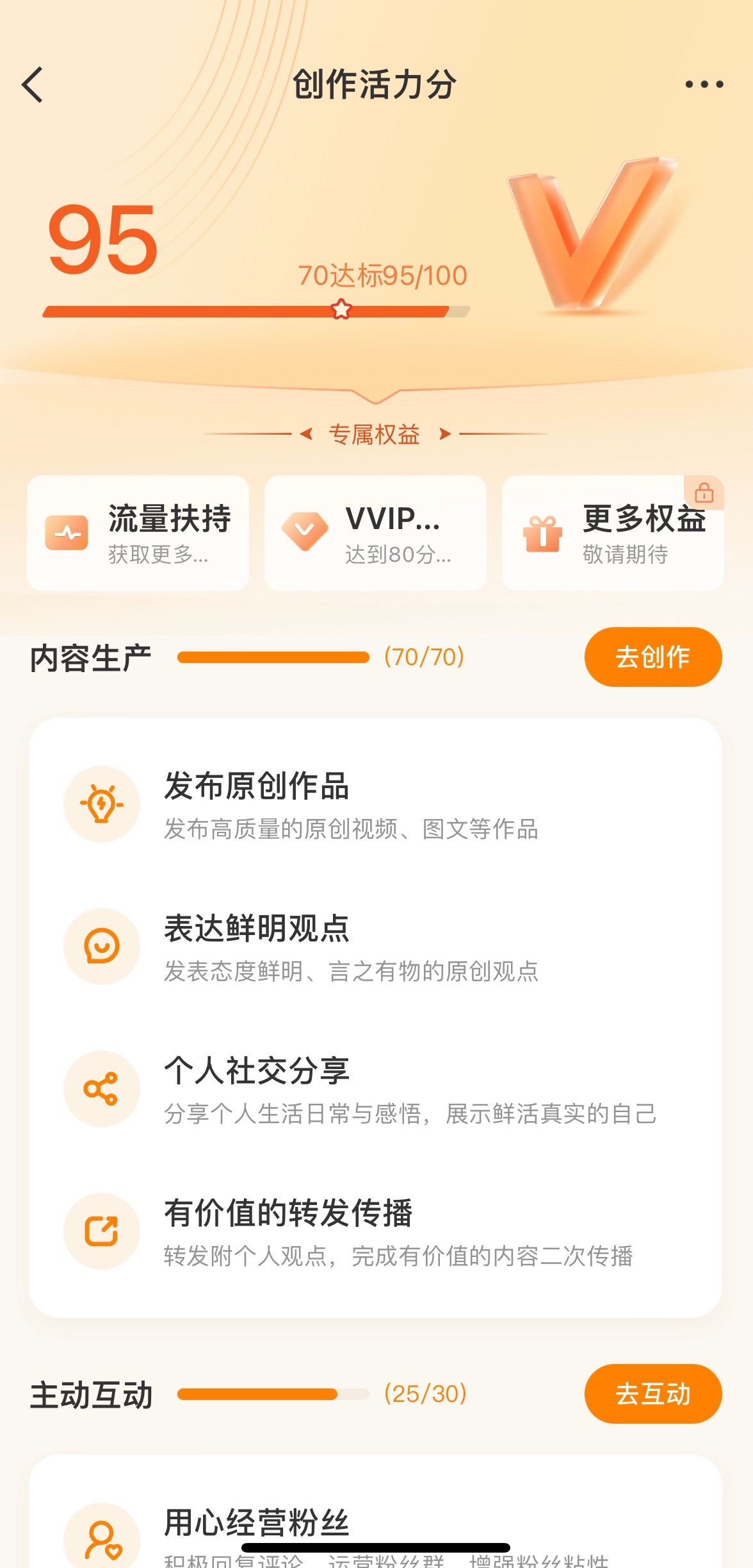 今天是周三，创作活力分又更新了群里大家都在讨论，我去看了一眼我的，还可以上个周9