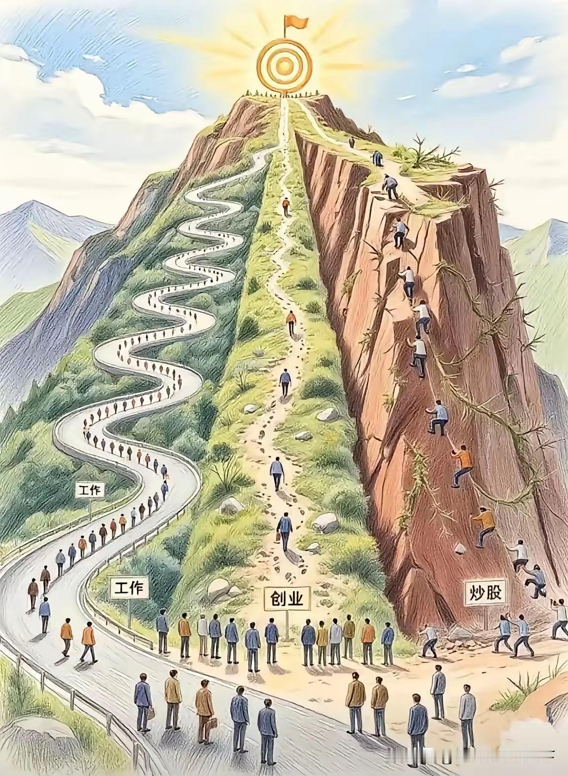 炒股只能算是副业
创业和打工确实泾渭分明的两条人生规划！