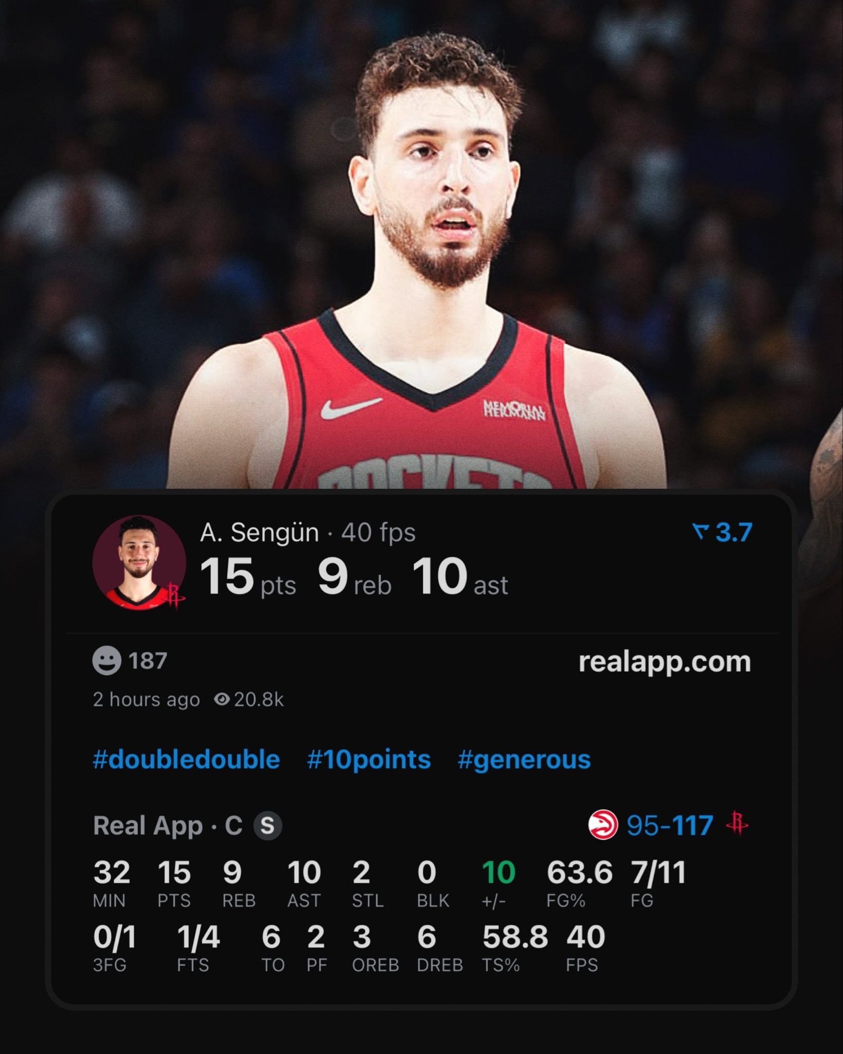 申京有个篮板扣掉了  三双没了老鹰vs火箭 休斯顿火箭