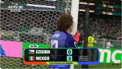 🚨 下半场彻底打疯了！捷克0-3惨败墨西哥！半场0-0全场0-3，阿兹特克雄鹰