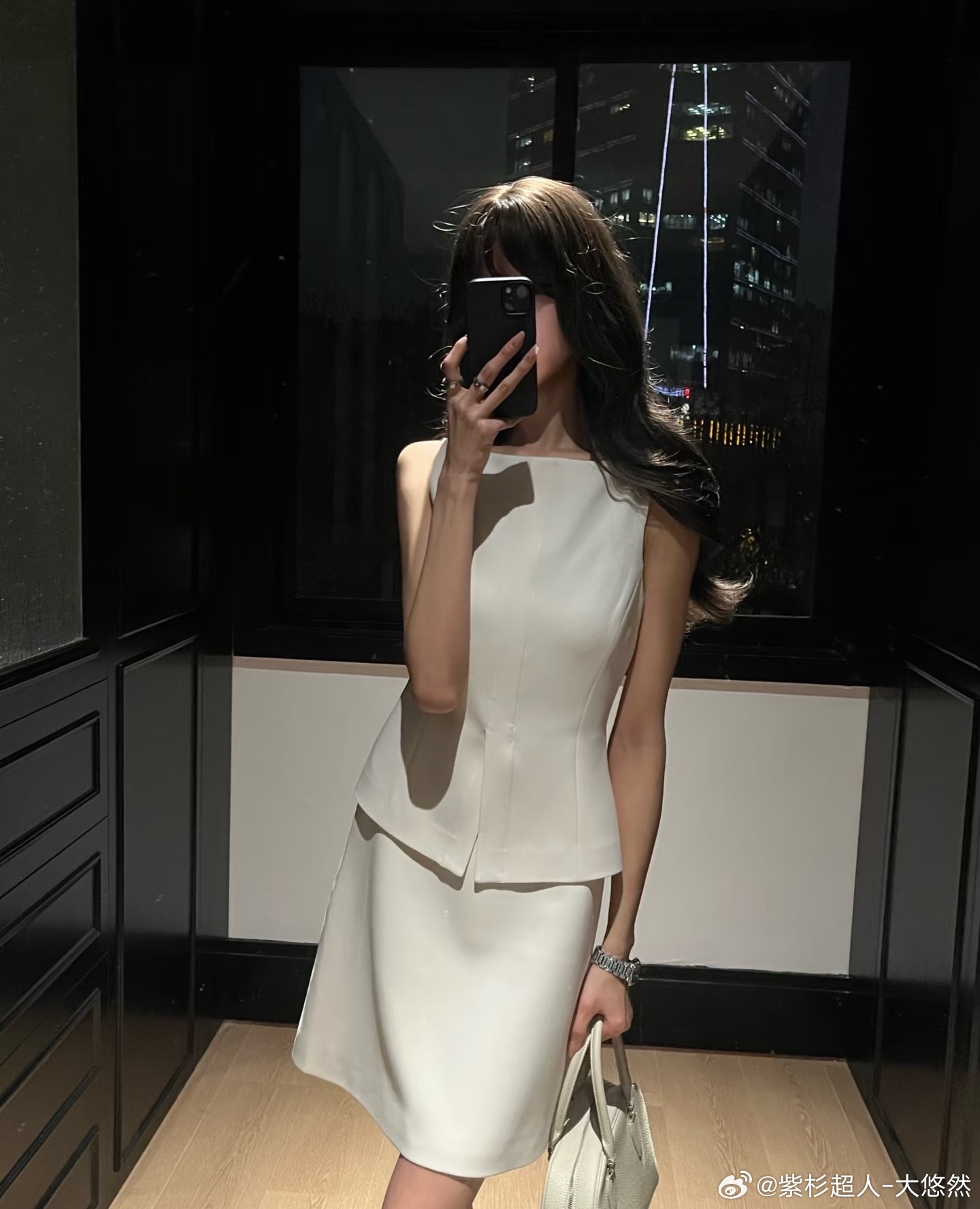 赫本风假两件套连衣裙 秒变纸片人  会呼吸的醋酸面料  码数S  M L 