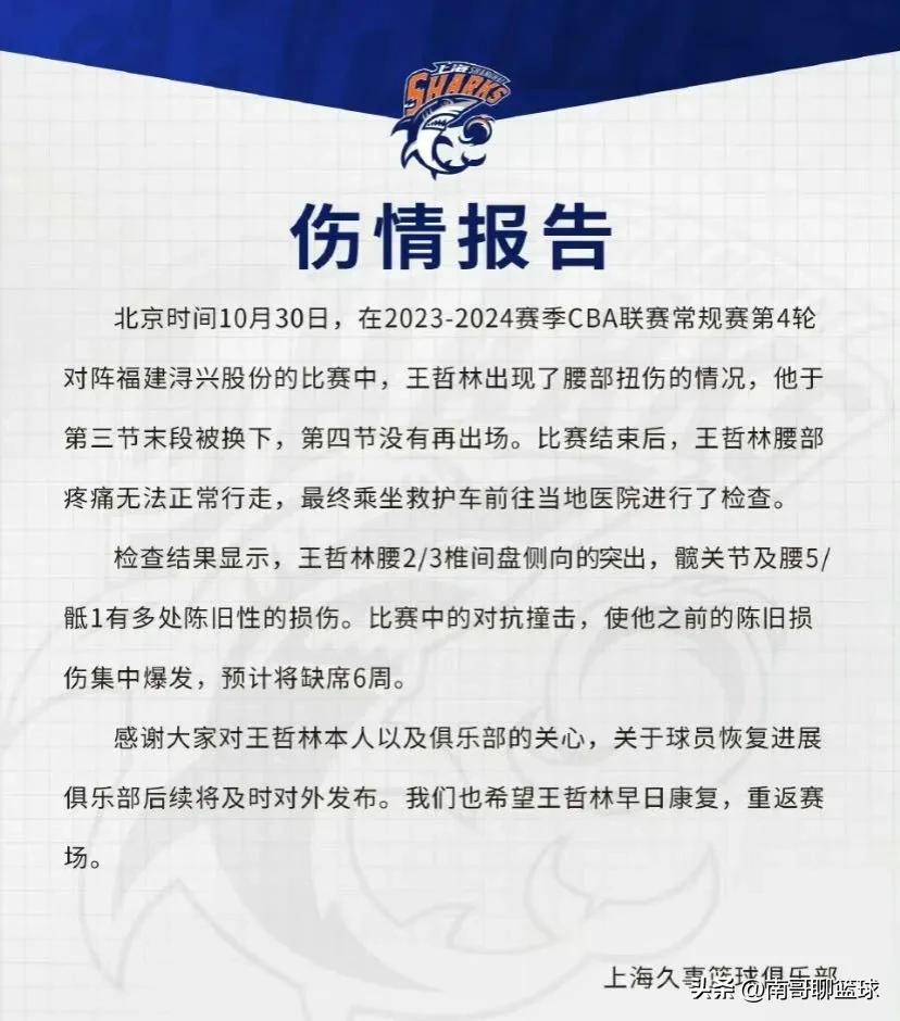 王哲林，也腰突了！这也太柔弱了！
王哲林心病还没医好，身体又受重创，腹背受敌，让