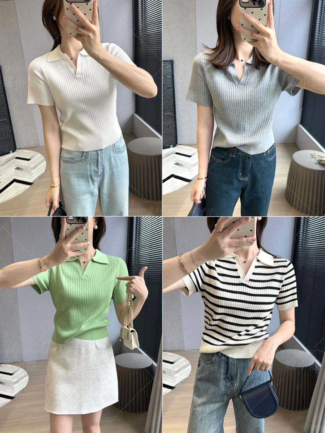 平价短袖｜春夏小个子polo翻领针织T分享！