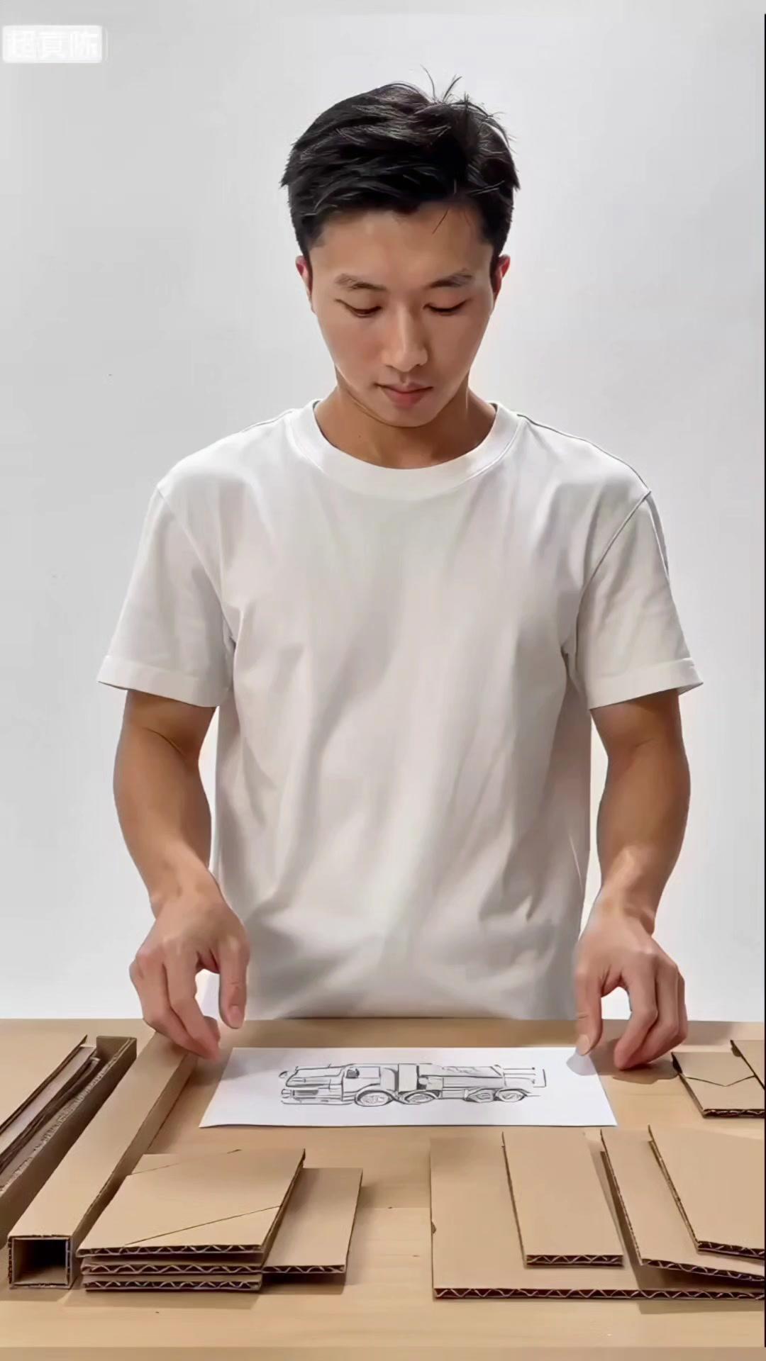 ⚙️纸板也能复刻东风天龙KC？！用硬纸板复刻东风天龙KC的过程超治愈！先搭好重载