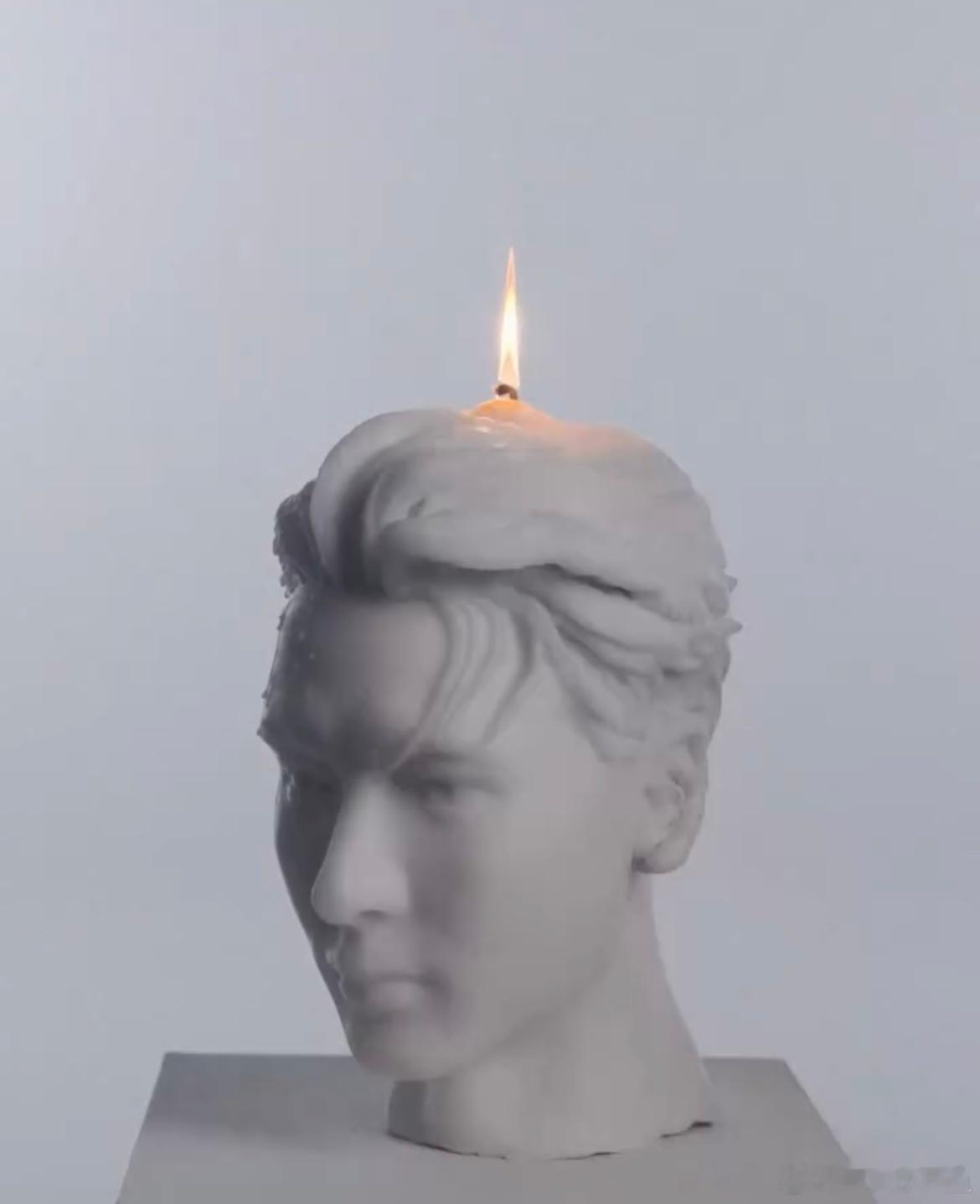 所以 这蜡烛雕像雕的是王嘉尔咯王嘉尔