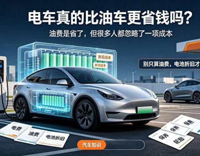 电车真的比油车更省钱吗？油费是省了，但很多人都忽略了一项成本