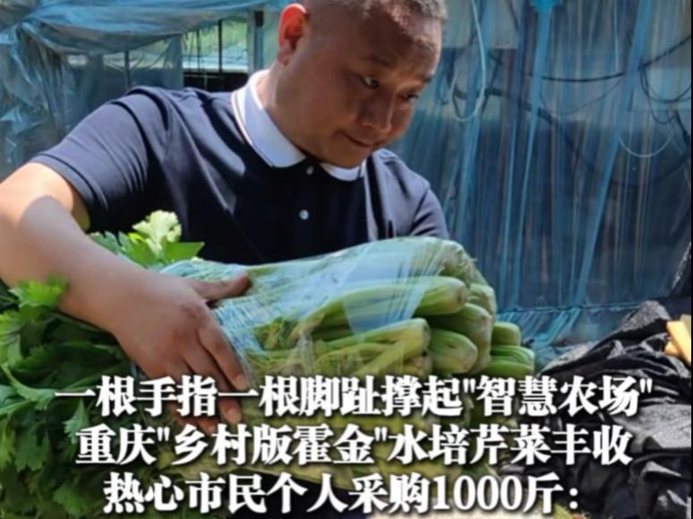 故事：重庆野生天才，打造智慧农场，爆火全网
你见过全身只剩一根手指和一根脚趾能动