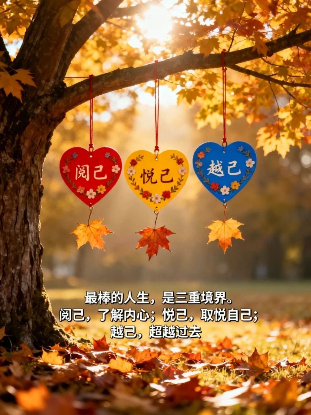 生活，有苦有甜，笑而不语是一种豁达，痛而不言是一种修养。养一颗不惊不扰的心，不攀