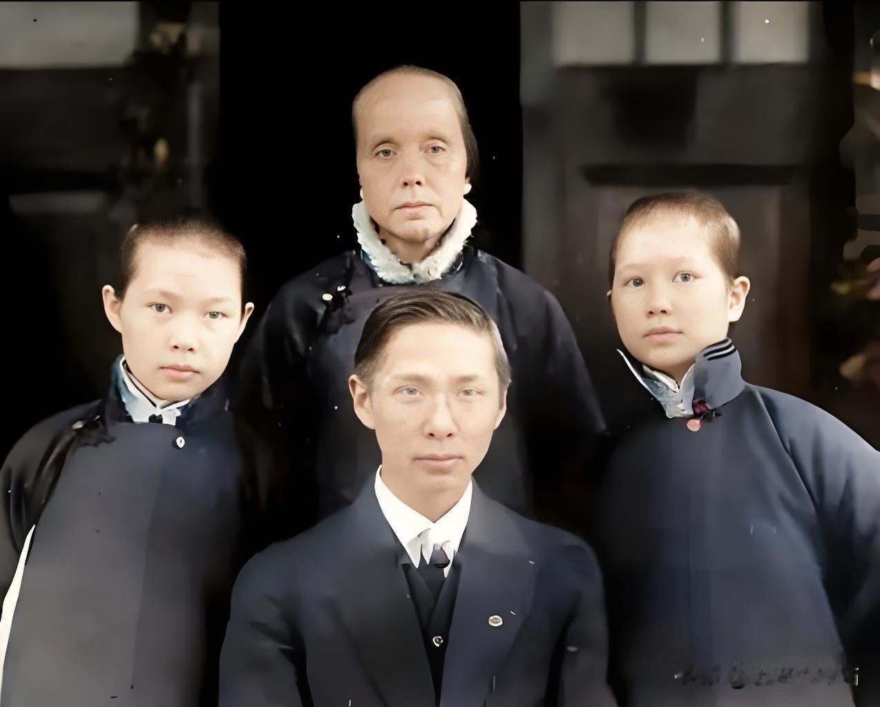 1910年，孙中山先生的原配夫人卢慕贞，携同其子孙科以及两位爱女——孙娫与孙婉，