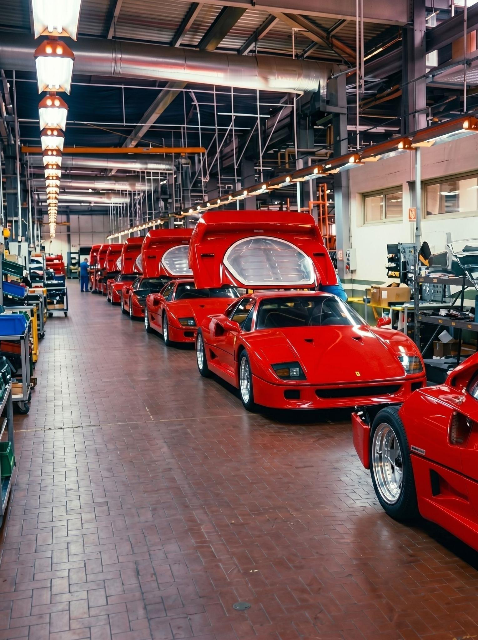 法拉利F40生产线你见过吗？感受一下～ 