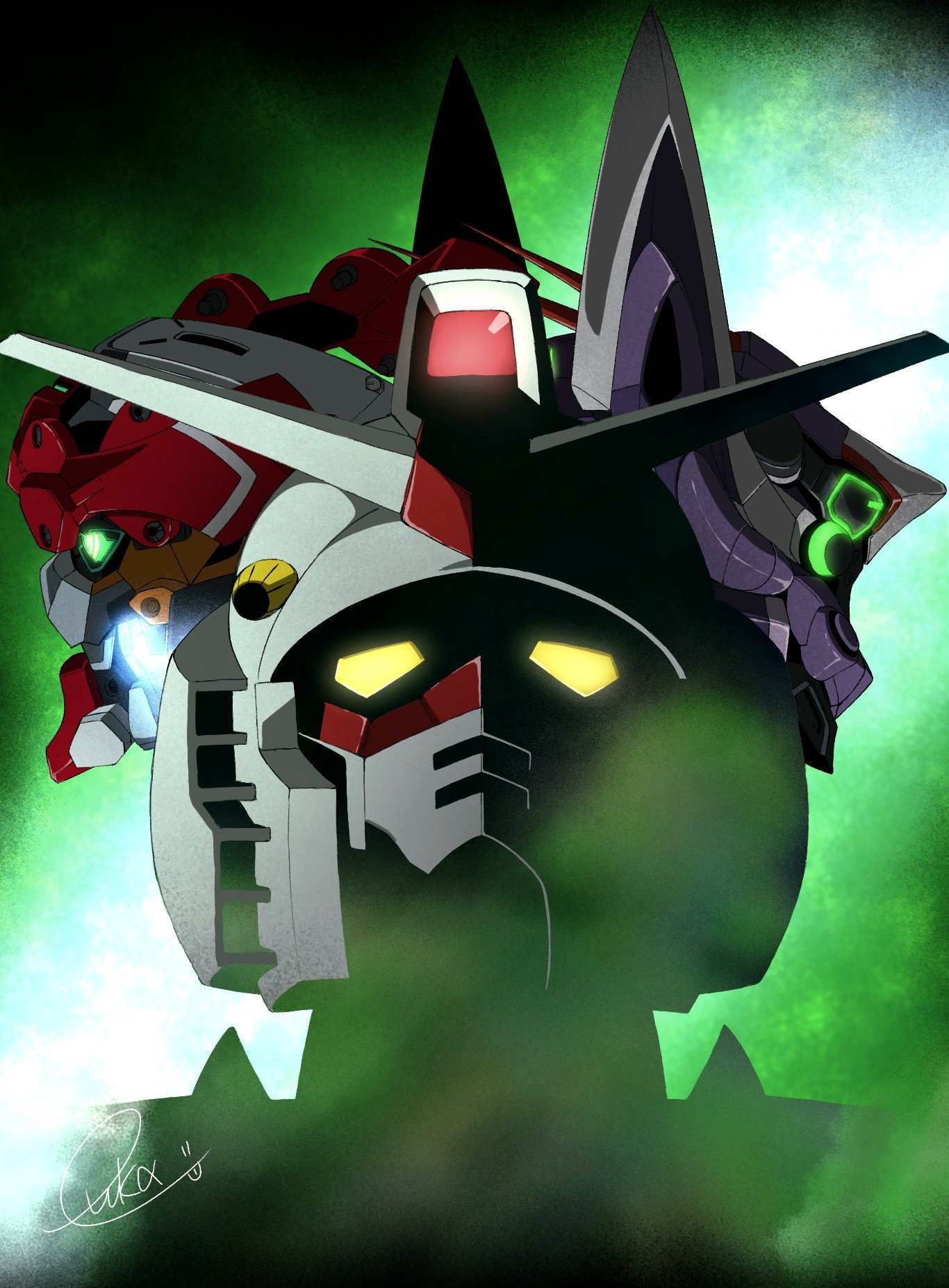 『机动战士GUNDAM GQuuuuuuX』最终话完结贺图PART2高达跨时之战