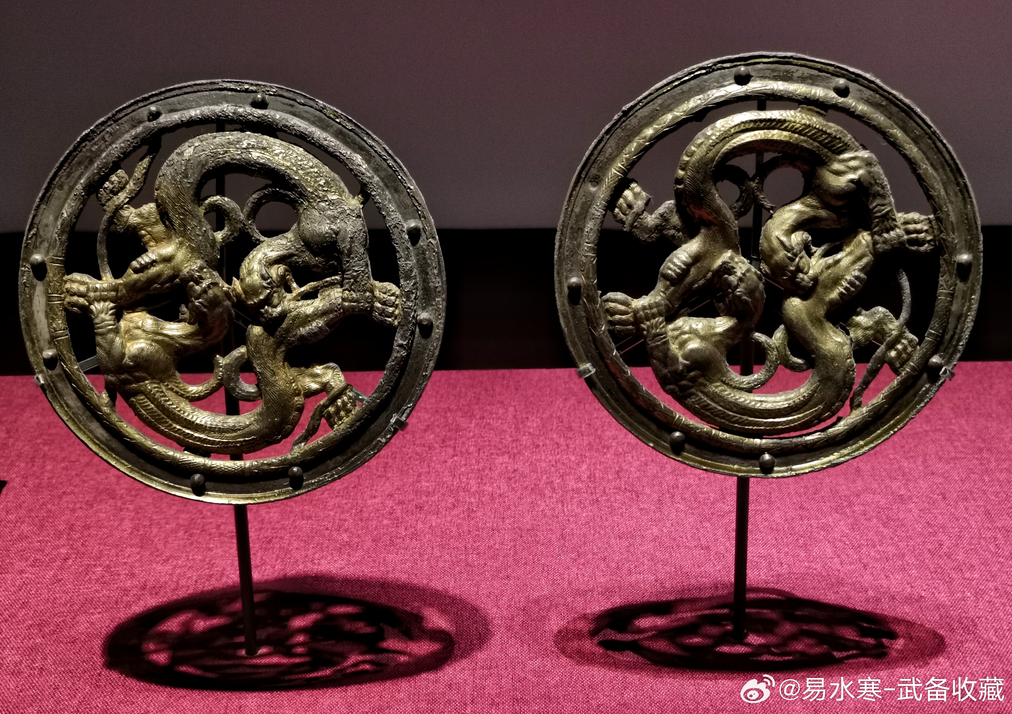 历史文物银 镂空马具配件 