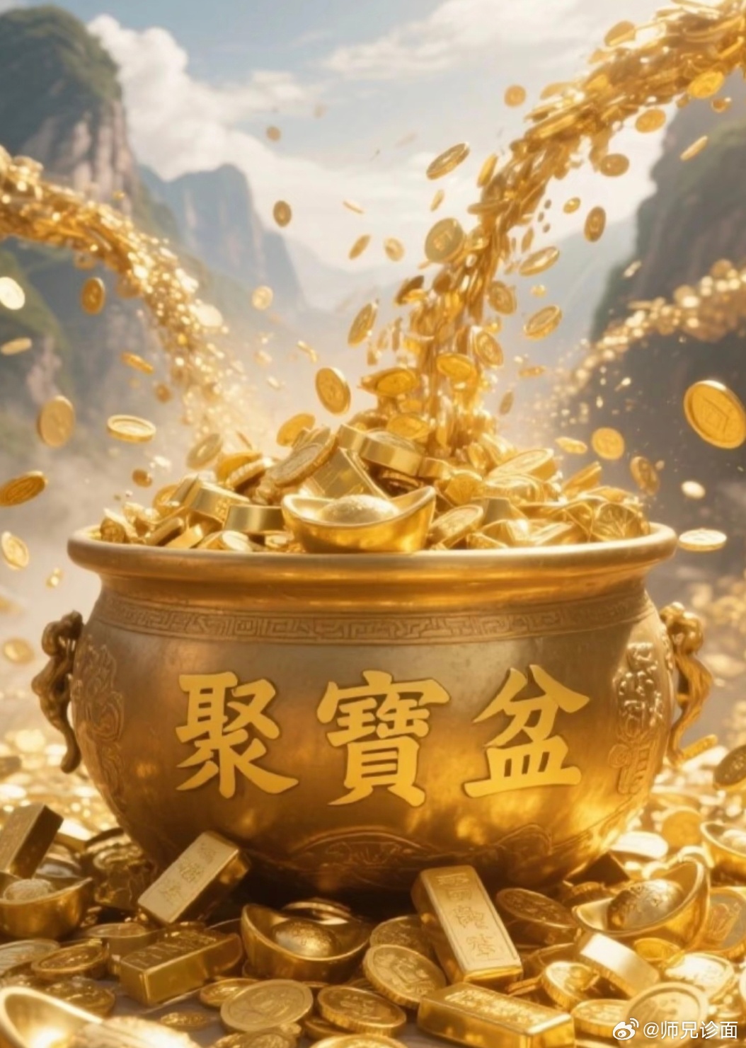 外在的财富需要内在的富足才可以吸引。内在富足了，才可以吸引财富。看到聚宝盆点赞，
