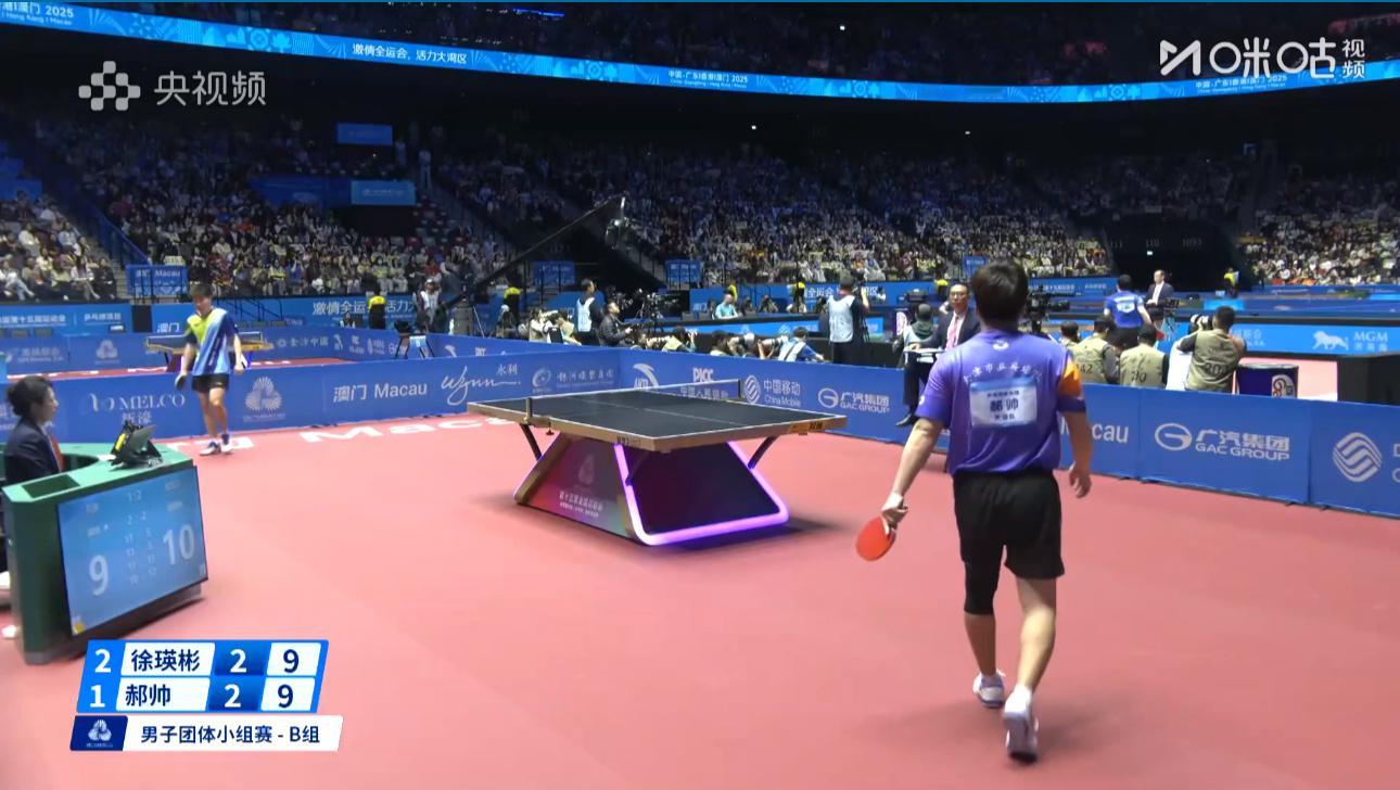 2025大湾区全运会男子团体B组黑龙江3-1天津王博/魏世皓1-3郝帅/王楷博（
