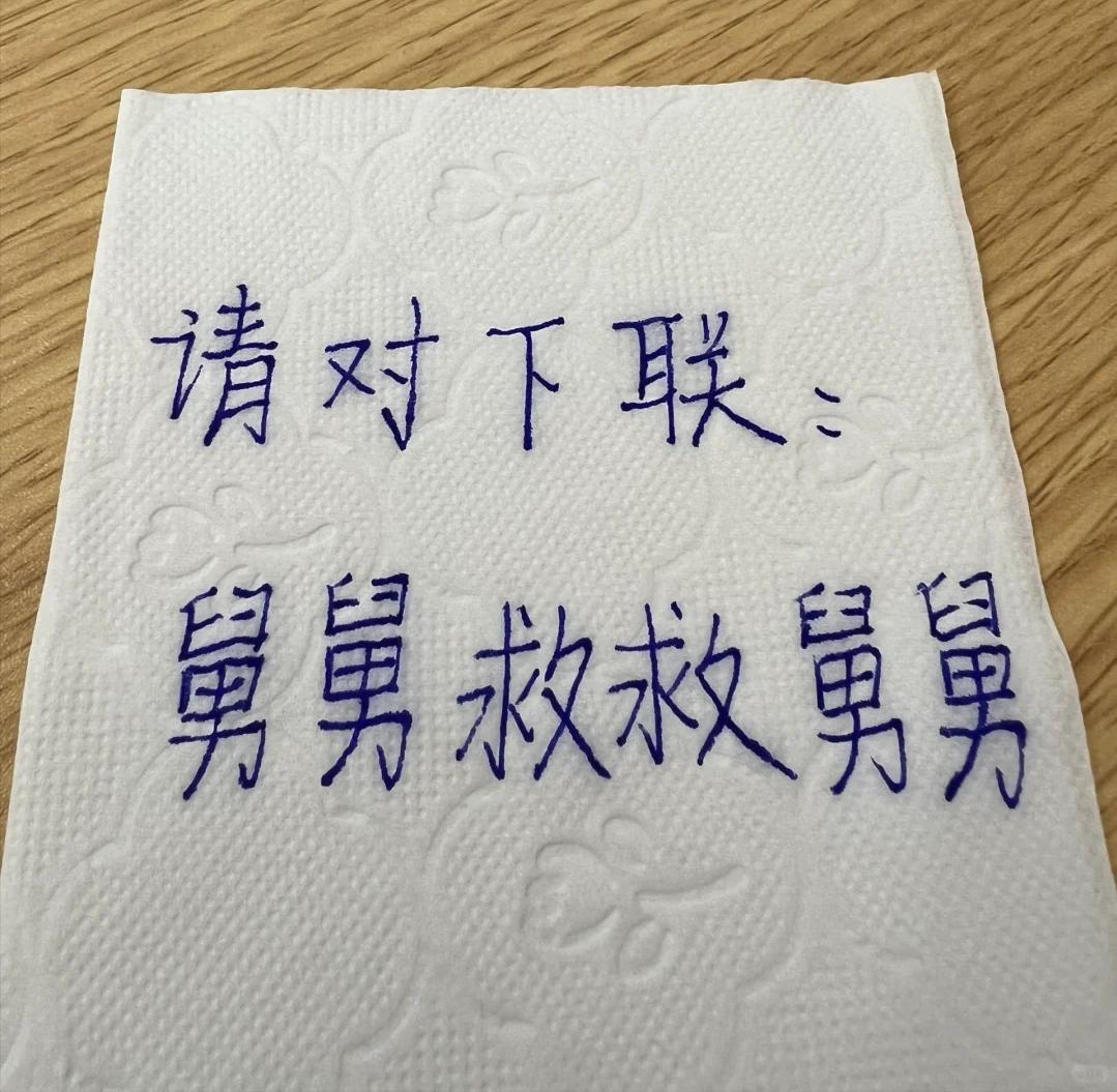 才子佳人们，请对下联！

上联：舅舅救救舅舅
下联：_______？诗友请赐墨！