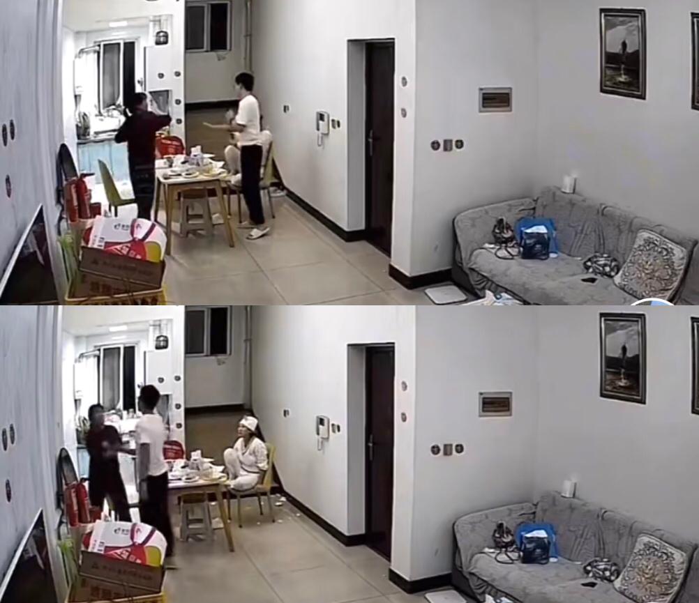 这种儿子能当着老婆的面动手打老妈就是个没用的种！
起因是婆婆欲动手拿碗砸月子里的