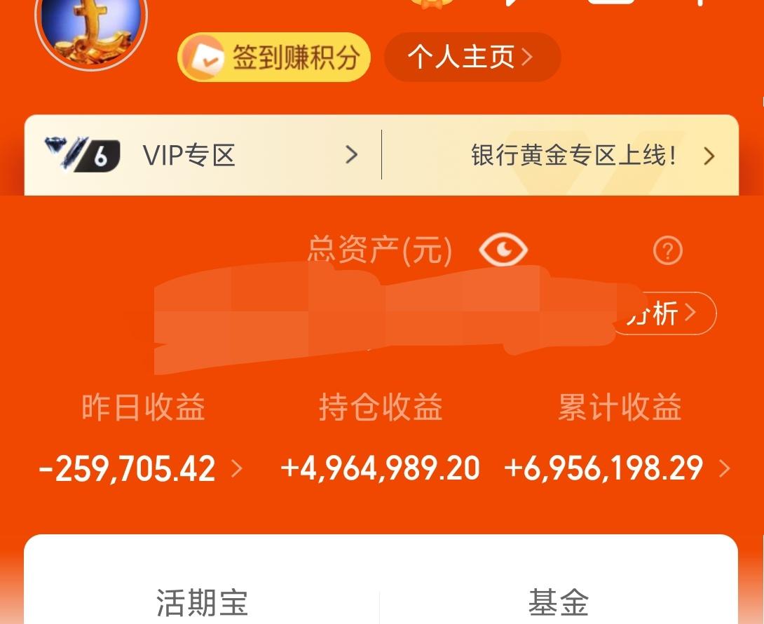 昨天基金收益-25W+，累计收益695W。
现在不少人都坏的很，这个标题啊，怎么