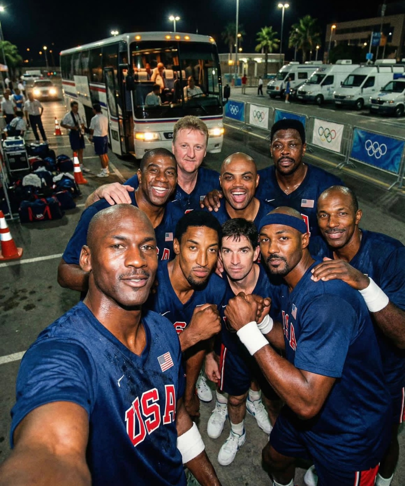 篮天下 梦之队合影，带我一个随便赢~Image via afrocentricf