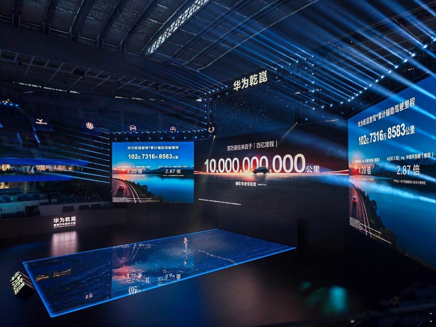 华为乾崑技术大会中！几个数字看下！百亿公里＋170万辆，这两个数字，我真的觉得让