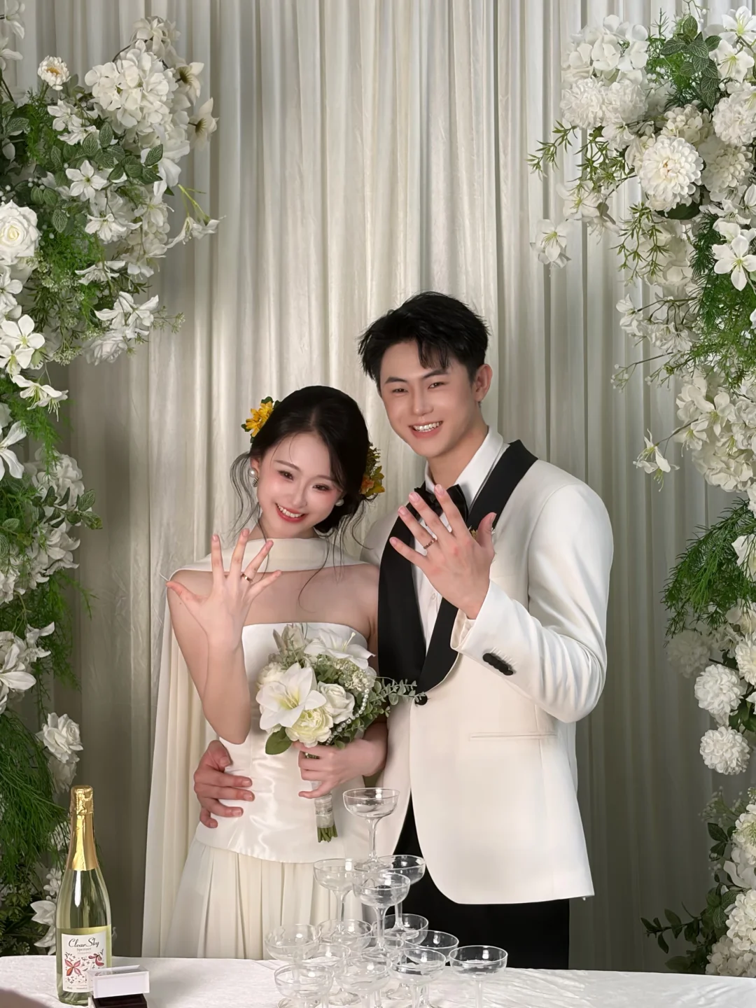 武汉备婚党！拍到了满意的韩式清新订婚照