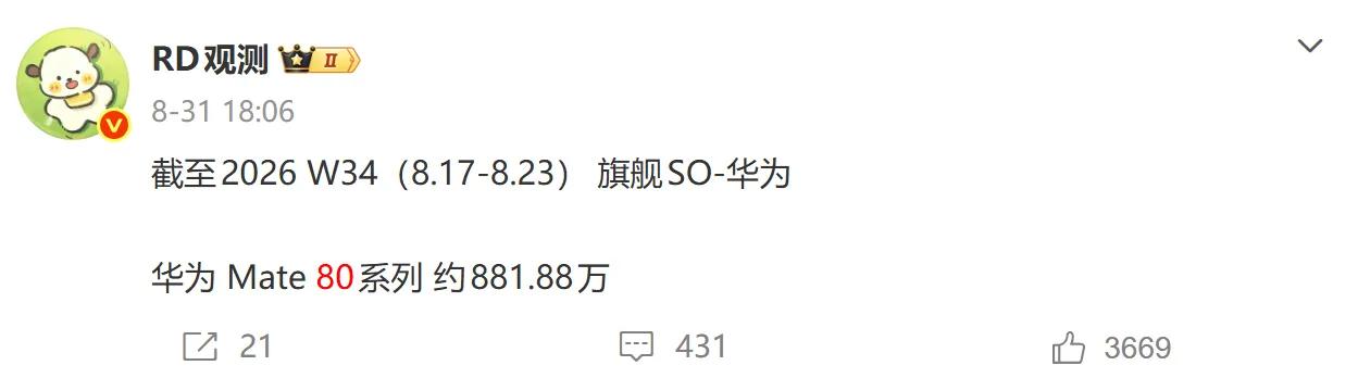 900万台在望！华为Mate 80系列才是国产高端之王！
| 从被人唱衰到高端霸