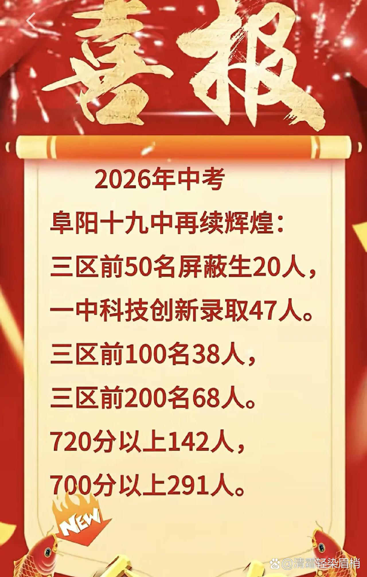 有人一看阜阳十九中今年中考成绩，心里就急了，公办初中里能冲到前列，靠的真不是运气