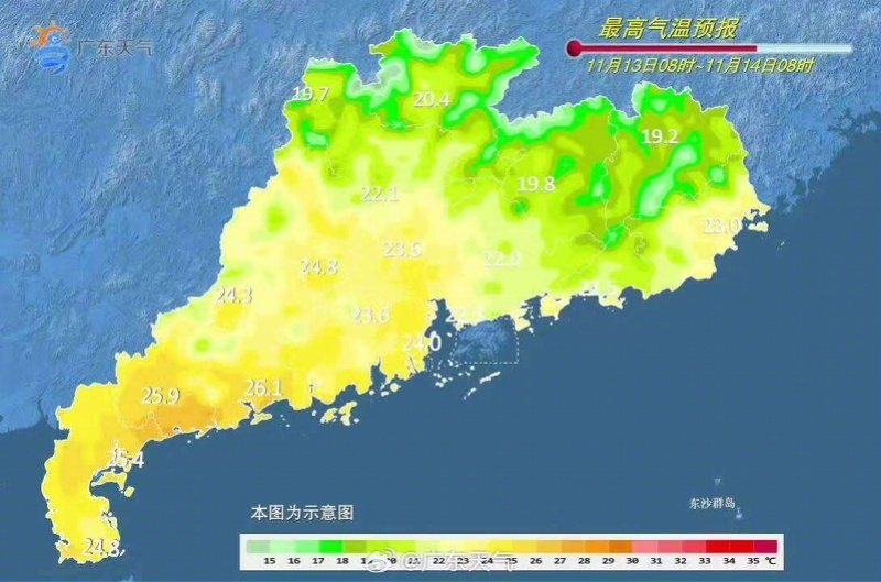 【广东未来几日天气平稳，早晚清凉！】11月13日，南都N视频记者从广东气象部门获