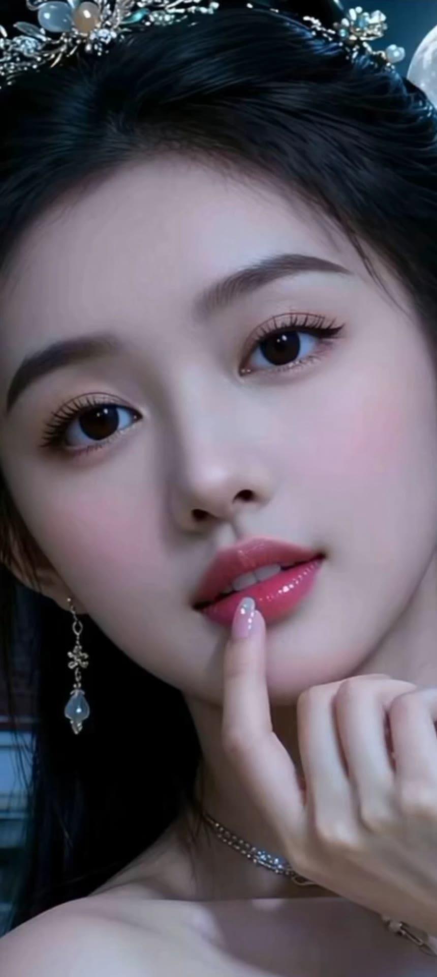 梦幻古风妆容，精致珠宝点缀，宛如仙子降临！🌙✨