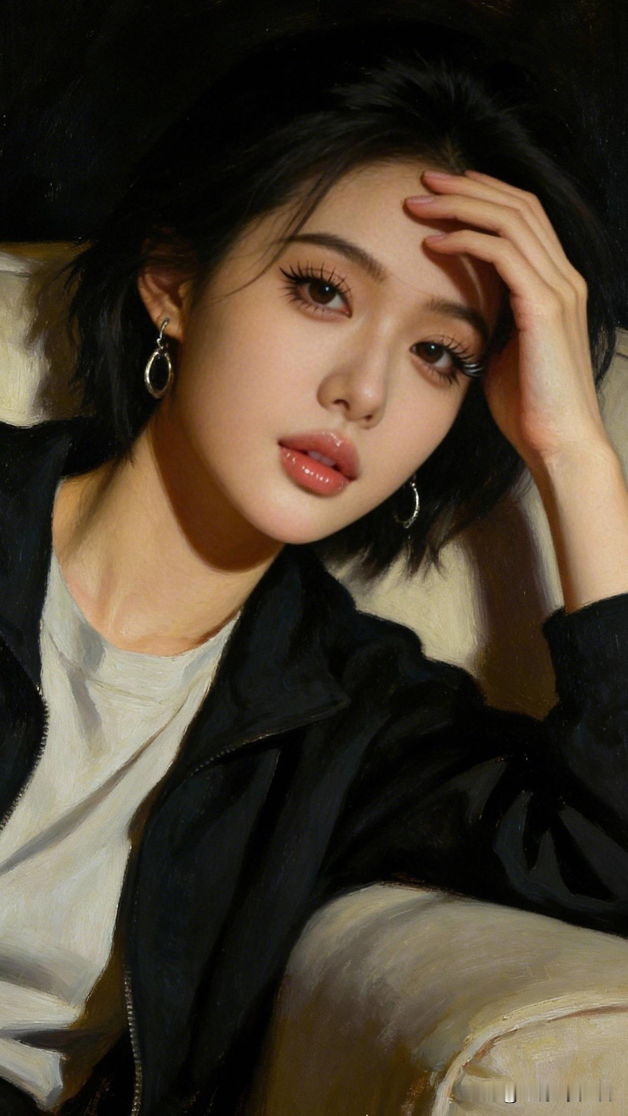 黑发如云，玉颜似画。氛围感出片穿搭 气质女神 黑白配穿搭，简约不失优雅，尽显时尚