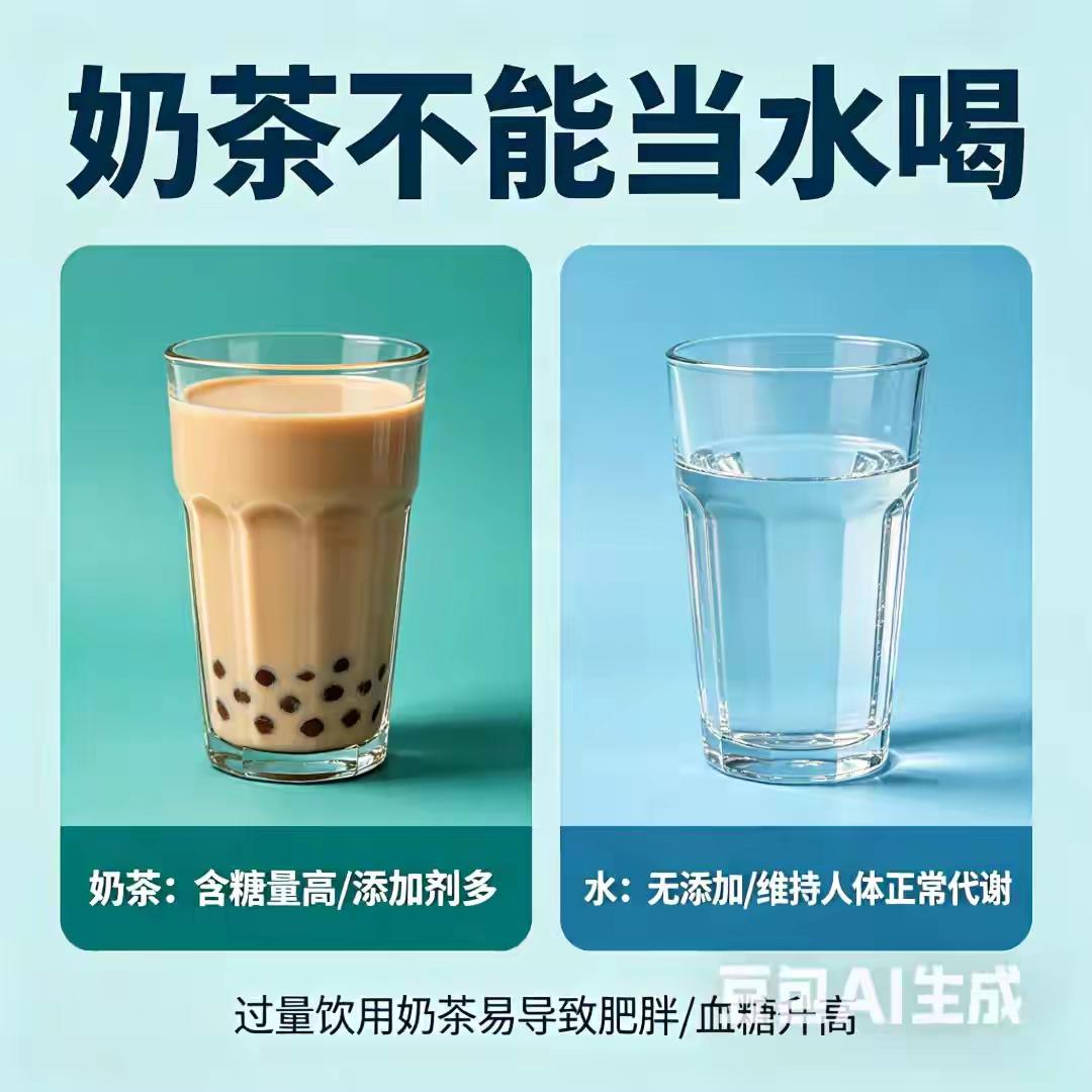 奶茶不能当水喝 奶茶虽香，但真不能当水喝啊！杭州18岁高三学生小袁，把奶茶当水，