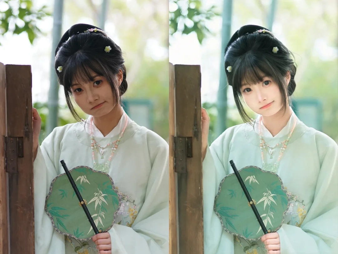 清透感修图调色前后对比图