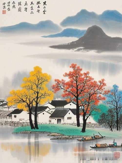 《红叶》
——唐.吴融
露染霜乾片片轻，
斜阳照处转烘明。
和烟飘落九秋色，
随