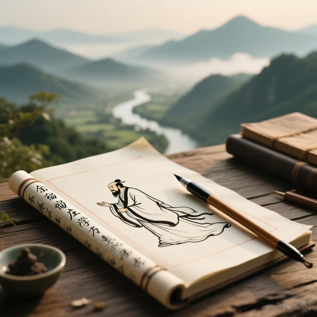 【余留】
本乃俗间一凡夫，
半生漂泊在旅途；
历尽千般终是梦，
余留纸笔学庄周。