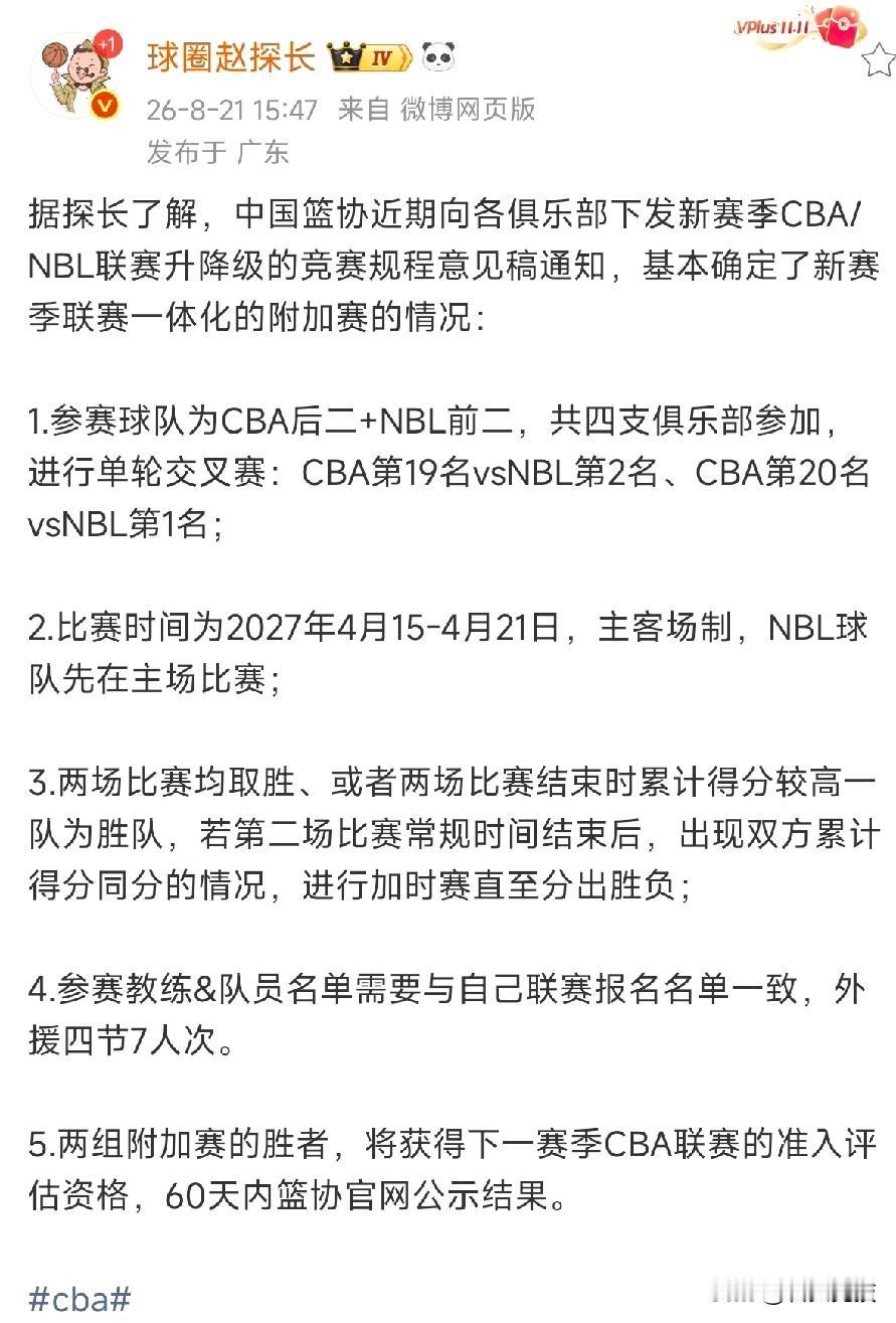 CBA升降级终于到来了！
根据媒体人探长透露，cba公司已经给各球队下发下赛季C