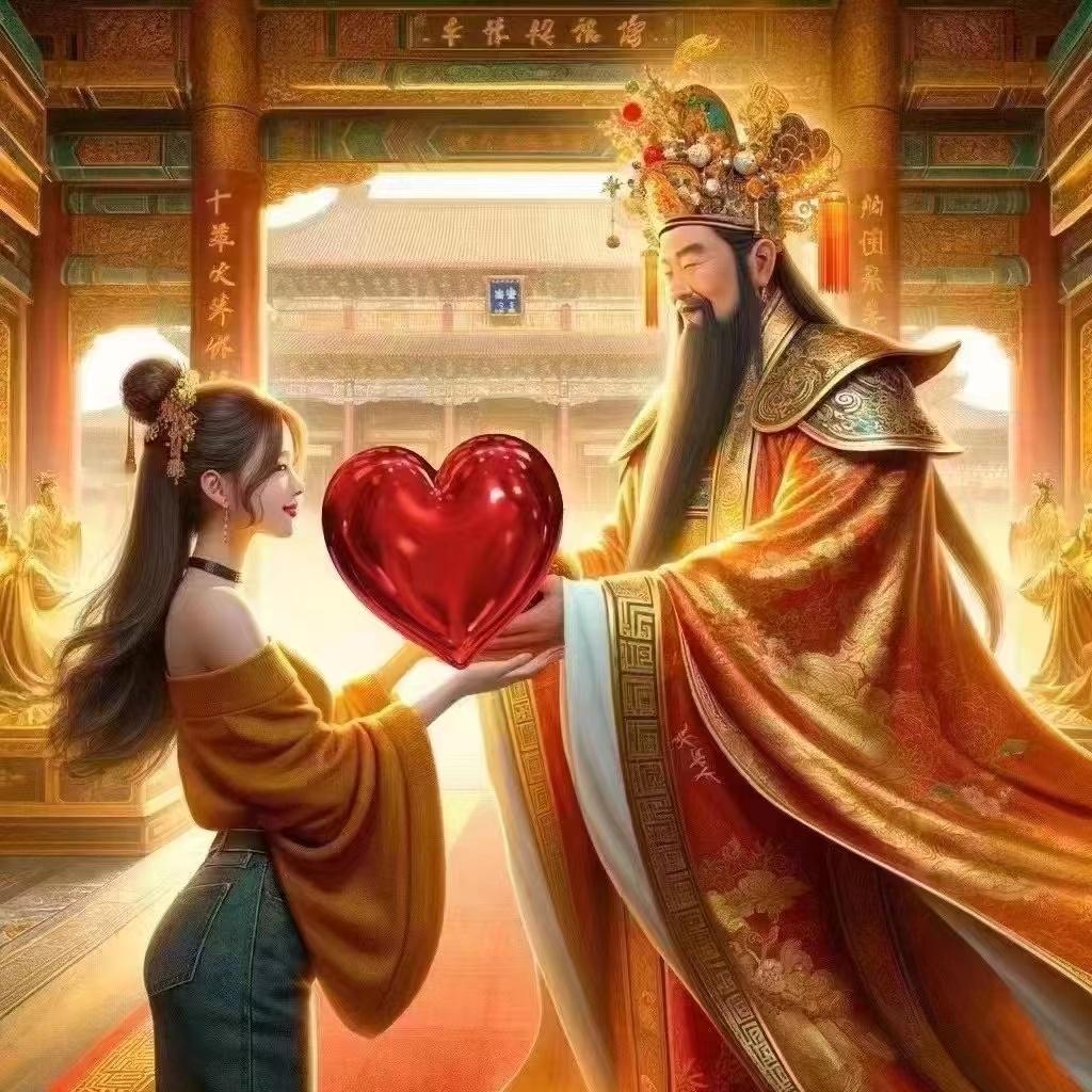 初五迎财神 .当财神碰上爱神 愿我们发财被爱 双向奔“富” ​​​