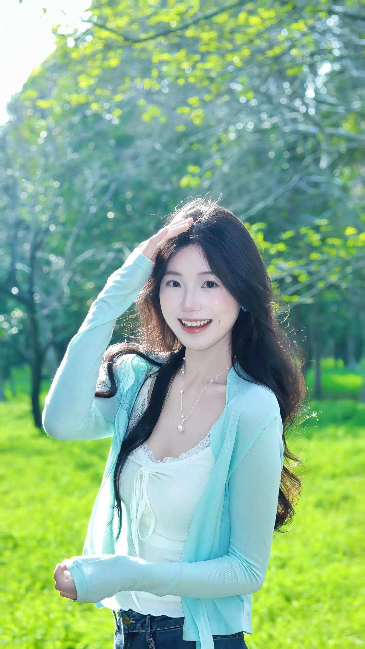 直到你的眼底  再为我下一次常青雨 春日甜妹 自然温柔风 公园穿搭灵感 公园清新