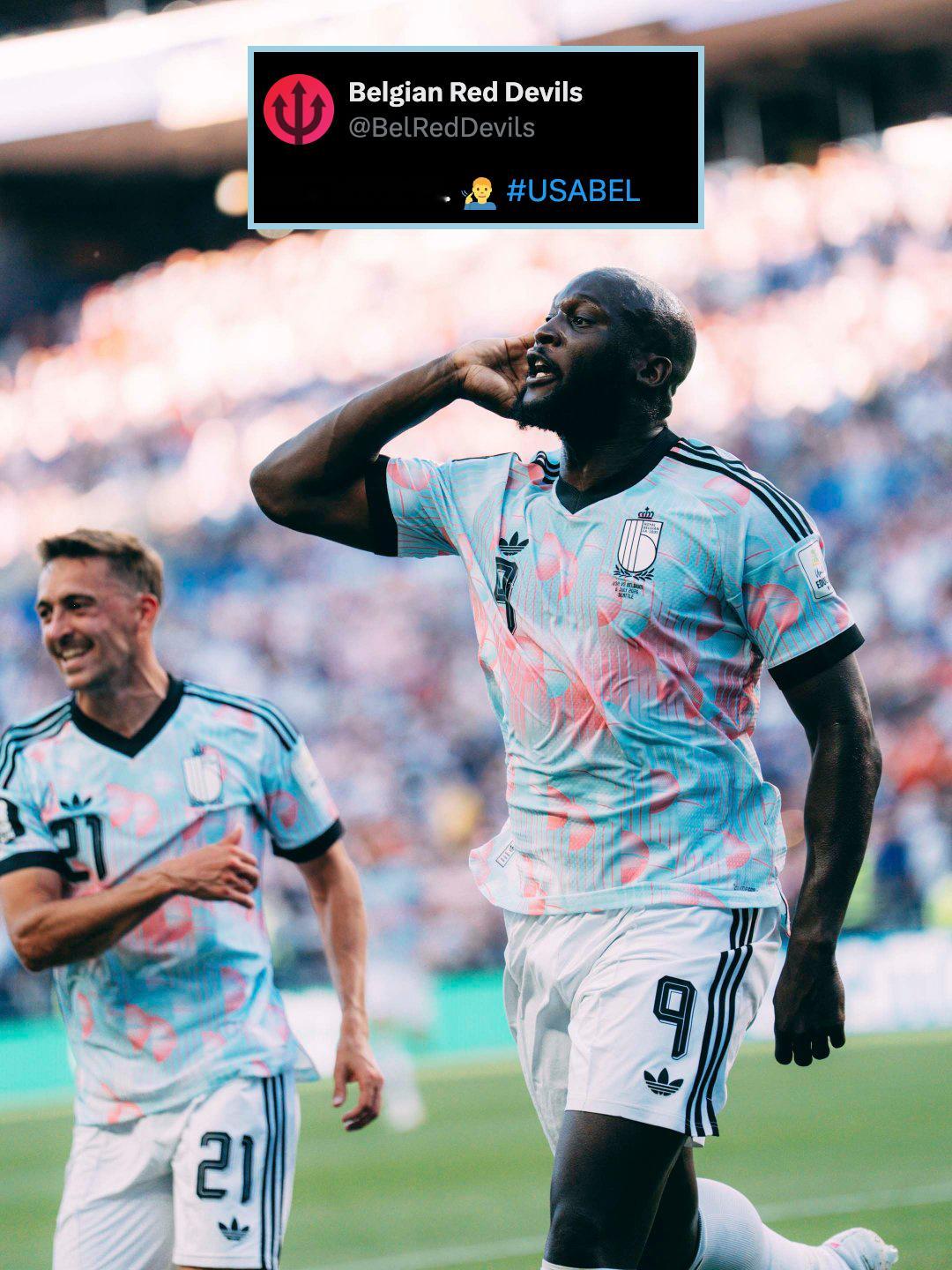比利时官方社媒：“再推翻试试。”🇧🇪世界杯美国淘汰美国1比4比利时