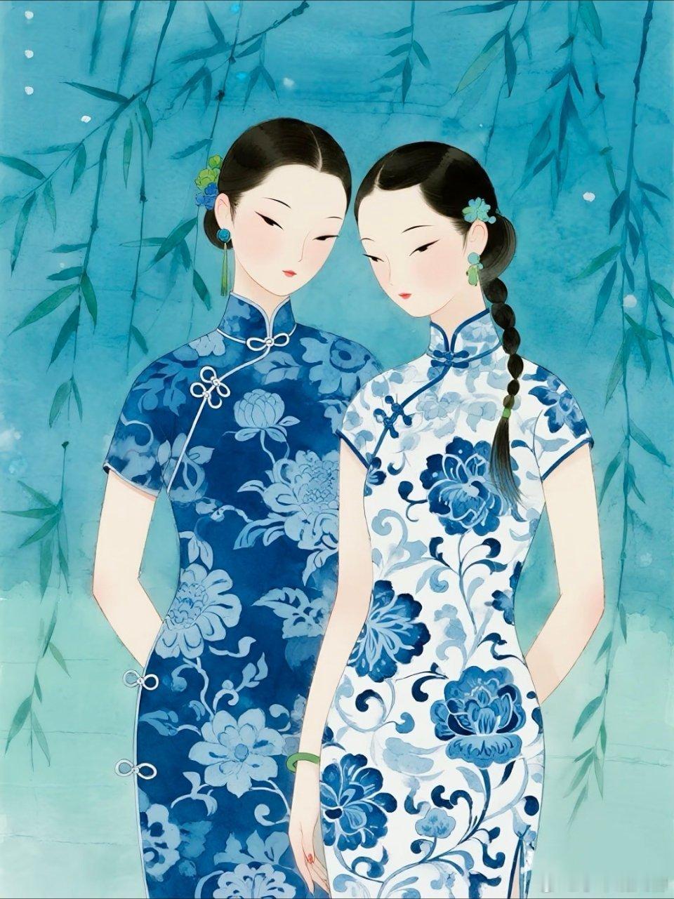 这不是青花姑娘么~嗯，人美如瓷 ​​​