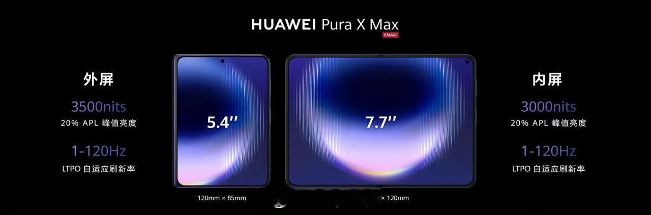 华为领先行业半年发布大阔折华为Pura X Max：12+256G 10999；