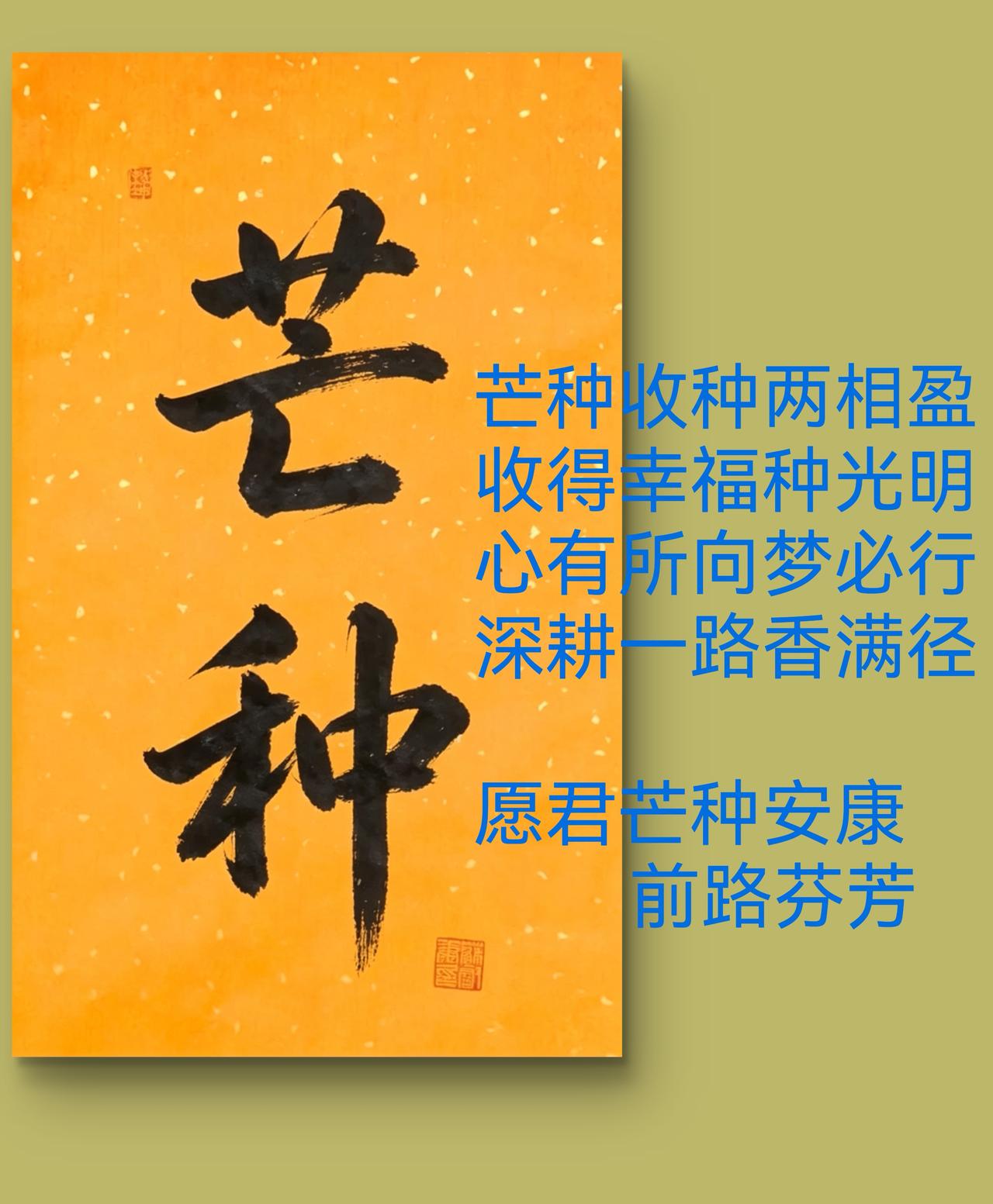 愿君芒种安康，前路芬芳！