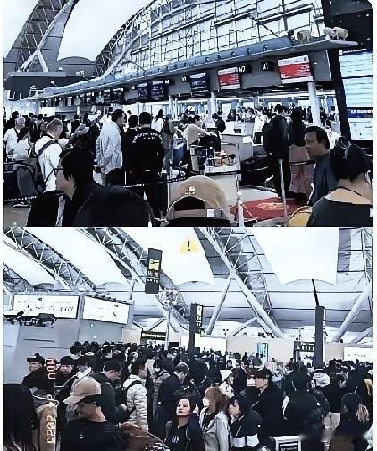 这就是不听劝，非要去日本的后果代价！如今日本西关机场被回国的中国人塞得满满当当，