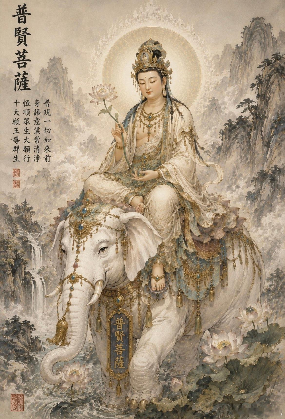顶礼普贤菩萨，可消业障，积财业，增福寿！ ​​​